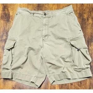 VTG Polo Ralph Lauren Cargo Shorts Mens Size 34 Green Utility Y2K Baggy Pockets